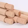 Hastes de Madeira Rosqueadas de Madeira Maciça Personalizadas Suporte de Vareta de Madeira Redonda Cabideiro Haste para Guarda-Roupa Haste para Pendurar Roupas Vareta de Madeira Pequena Vareta de Madeira Redonda Vários Estilos