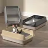 Fábrica de China Venta al por mayor Plástico Acero Inoxidable Gran Capacidad Portátil Caja de Arena para Gatos Control de Olores Fácil de Limpiar Ecológico