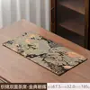 Alfombrilla de té seca de lujo ligero de doble cara, Alfombrilla de mesa con bordado de brocado imitación Dinastía Song, Alfombrilla de mesa reversible estilo Zen, Alfombrilla aislante del calor para ceremonia del té