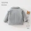 Jaqueta de Algodão para Bebê Top de Algodão Engrossado para Meninos Roupa Exterior Quente Roupas de Algodão 150g Bebê Crianças Outono Inverno Casaco Meninos