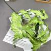 12 piezas de hojas de begonia hojas de planta verde grande decoraciones para el hogar hojas de taro de simulación boda planta verde decoración para el hogar venta al por mayor