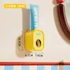 Dispositivo Exprimidor Automático de Pasta de Dientes Personalizado para el Hogar Montaje en Pared Sin Taladro Estante Almacenamiento Exprimidor Portacepillos de Dientes para Niños