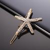 Grampos de Cabelo de Estrela do Mar de Metal da Moda Nova Europeia e Americana para Mulheres, Acessórios de Cabeça Doces e Versáteis, Acessórios de Cabelo da Moda, Presilhas Laterais para Franja