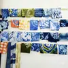 Pañuelo Cuadrado Tie-dye Pañuelo de Bolsillo Pintado a Mano Teñido Índigo Estampado con Resistencia a la Cera Tinte de Origen Vegetal Experiencia Hecha a Mano Tela DIY Teñido Índigo