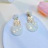 Pendientes de Mujer Geométricos Simples Blancos de Moda para Combinar con Todo Moda para Ir al Trabajo Tendencia ins Estilo Japonés y Coreano Pendientes con Sentido del Diseño