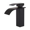 Torneira de Pia de Lavar Quente e Fria com Núcleo de Cobre Preto Pia de Lavar Banheiro Vaso de Mesa Doméstico Torneira Cascata