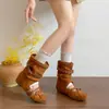Primer Encuentro con Sandalias de Estilo Dulce y Fresco con Hebilla de Moño para Mujer, Nuevas Sandalias Planas Cómodas de Verano 2026 para Combinar con Faldas