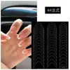 Adesivos Vazados para Nail Art Reutilizáveis com Adesivo, Estrela, Corações Cromados, Adesivos Auxiliares Estilo Francês, Borboleta, Pintura em Spray Dupla Utilização, Coração