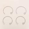 Pendientes semicirculares en forma de C, chapados en cobre y oro auténtico de 18 quilates, con forma de flor, ganchos para la oreja, accesorios de joyería DIY, pendientes, material semiacabado.
