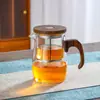Tetera de Vidrio Resistente a Altas Temperaturas Tetera de Separación de Té y Agua con un Botón Cafetera Doméstica 2025 Nuevo Juego de Té