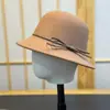 Novo Chapéu Elegante de Lã com Laço para Mulheres 2026, Chapéu de Pescador de Lã Estiloso para Outono e Inverno, Chapéu de Pescador que Afina o Rosto, Tendência