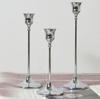 Juego de Tres Candelabros de Plata, Adornos para Decoración del Hogar, Portavelas, Cena a la Luz de las Velas, Accesorios para Fotografía con Velas, Mesa de Comedor