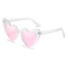 Nuevas gafas de sol transfronterizas europeas y americanas para mujer, gafas de sol de moda con forma de corazón, gafas de sol modernas con forma de corazón de melocotón.