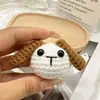 Llavero de lana hecho a mano con ganchillo, oso cachorro creativo, adornos para bolso, accesorios de ganchillo, colgante pequeño de punto DIY