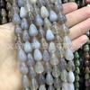 Gotas de água de pedra natural contas soltas Ágata de cristal furo reto gotículas de água lisa diy hairpin acessórios para cabelo produtos semi-acabados atacado