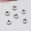 Cuentas de barril en forma de XI de plata esterlina S925, espaciador de monedas, anillo para correr, accesorios vintage desgastados, joyería hecha a mano con cuentas