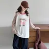 Conjunto de otoño para niña 2026: Conjunto de top estilo coreano y pantalones de pierna ancha para uso diario, adecuado para niños mayores