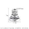 Plata de Ley S925 Cubierta de Cuentas de Tres Vías con Patrón Auspicioso Estupa Estilo Tibetano DIY Cuentas Budistas Accesorios de Hilo Bodhi