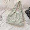 49183 Bolso de Hombro de Encaje con Corazón para Niña de Estilo Coreano, Versátil para el Día a Día, Bolso Sobaco para Viajar, Bolso de Lona de Gran Capacidad para Estudiantes