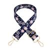 Nova cor transferência de calor flor alça de ombro larga moda bolsa acessórios fita decorativa ombro crossbody alça longa fronteira cruzada