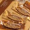Bolsa de embalaje para barco de arroz glutinoso dorado, caja de galletas de caramelo y almendra, caja de embalaje para galletas, carcasa de galleta sellada a máquina para pastelería de turrón