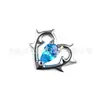 Pendientes de Titanio F136 Forma de Corazón Espina Gota de Agua Circonita Clavo de Hueso de Oreja Aleación de Titanio G23 Joyería para Piercings Cabeza Corazón Clavo de Labio