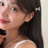Chanel Style Sweet All-match Bow Ear Clip Feminino Nicho Único Advanced Sense Design Headset Ear Clip Novo
