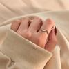 Anillo de presión de aceite abierto con ondas de agua, estilo japonés y coreano, estilo nicho, de Amazon, para mujer, de acero de titanio, suelto, joyería