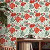 Pegatina de Pared Floral Romántica Autoadhesiva Papel Tapiz Resistente a la Humedad y al Moho Ecológico Lujo Ligero Decorativa para Pared de Dormitorio Armario Renovación