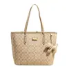 Bolsa Tote Estampada para Mulheres 2025 Nova Bolsa Grande para o Dia a Dia Moda Cor Contrastante Presbiópica Luxo Leve Portátil Bolsa de Ombro Tendência