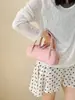 2026 Nuevo Modelo Bolso de Bowling con Patrón de Lichi Blanco Crudo para Mujer, Bolso de Hombro Cruzado de Gama Alta, Bolso de Mano Versátil para el Día a Día