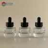 Frasco de Vidro Transparente Pronto para Uso do Fabricante 30ml, Frasco Sub-Garrafa de Óleo Essencial com Conta-Gotas de Fundo Redondo, Frasco de Óleo Essencial de Fundo Espesso