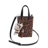 Bolsa Esmerilada con Estampado de Leopardo de Nicho Bolsa para Teléfono Móvil 2024 Nueva Moda Mini Bolso de Mano Bolso Cruzado Retro Trendy