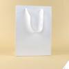 Sacola de papel branco puro loja de roupas bolsa sacola de presente sacola de presente impressão LOGO