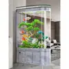 Nuevo Gabinete de Entrada Pantalla Divisoria para Acuario Sala de Estar Gabinete para Zapatos Integrado con Gabinetes Acuario para el Hogar