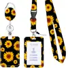 Lanyard de Poliéster con Estampado de Cactus Aleación de Zinc Elástico Estrella Hebilla Easy Pull Portatarjetas Floral Pequeño Easy Pull