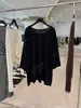 DestacadoYuran 26 Nueva Colección de Principios de Otoño: Camiseta de Algodón Perezoso de Doble Hilo Texturizado, Corte Holgado, Mangas Murciélago, Dos Vías