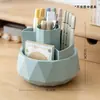 Soporte Giratorio para Bolígrafos con Patrón de Diamante Caja de Almacenamiento Portalápices de Escritorio para Estudiantes Caja de Bolígrafos Multifuncional de Gran Capacidad para Niños