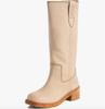 Otoño e Invierno Nuevos Casual Versátil Punta Redonda Versátil Comercio Exterior Zapatos de Mujer Tacón Medio Grueso Botas de Jinete Botas