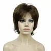 Peluca para Mujer Mayor de Halloween Cabello Corto Rizado Esponjoso Estilo Europeo Americano Red de Rose Dorada