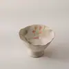 Cuenco Cerámico Floral Fresco Pintado a Mano Estilo Coreano Personalizado, Cuenco de Frutas para el Hogar, Cuenco para Bocadillos de la Hora del Té