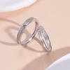 Yashi s925 anel de casal de prata esterlina um par de design de nicho simples all-match homens e mulheres anel aberto personalizado