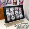 Caja de Almacenamiento de Escritorio Sellada a Prueba de Humedad y Polvo Caja Pequeña de Marca Periférica Insignia de Metal Marco de Exhibición Millet