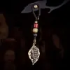 Latón Retro Una Hoja Riqueza Cobre Puro Llave de Coche Colgante de Cintura Creativo Pequeño Colgante de Cobre Puro Colgante de Enriquecimiento Nocturno