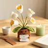 Flores de Hilo Tejidas a Mano Estilo Nuevo Transfronterizo Nomeolvides Plantas en Maceta Tarjetas Positivas Creativas Macetas de Energía Positiva