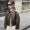 Jaquetas para Meninos e Meninas 2026 Nova Primavera e Outono Jaquetas Casuais de Couro PU Vintage Estilosas Tendência Frescas Tops de Primavera