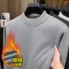 Lavável à Máquina Lã Plus Veludo Engrossado 550g Suéter Masculino 2026 Outono/Inverno Novo Gola Alta Quente Suéter Masculino