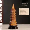 Torre Wenchang de Madera de Durazno con 13, 9 o 7 Pisos, Tallada, para Estudiantes que Presentan Exámenes, Exámenes de Servicio Civil, Avance Profesional, Negocios, Decoración del Hogar, con Base