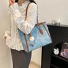 Bolso de Mano de Textura Premium 2025 Nuevo Bolso de Hombro Simple a la Moda de Gran Capacidad Bolso Tote Casual para Viajar