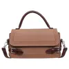 Bolsa de Mão Textura Simples Moda Tendência 2026 Moda Nova Elegante Bolsa de Ombro Único Transversal Bolsa Quadrada Pequena Feminina